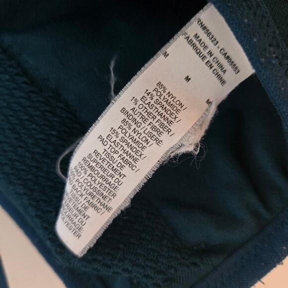 Nike Seamless Dri Fit Light Support Sports Bra Size M AQ0123-347 Teal Blue - Picture 5 of 6